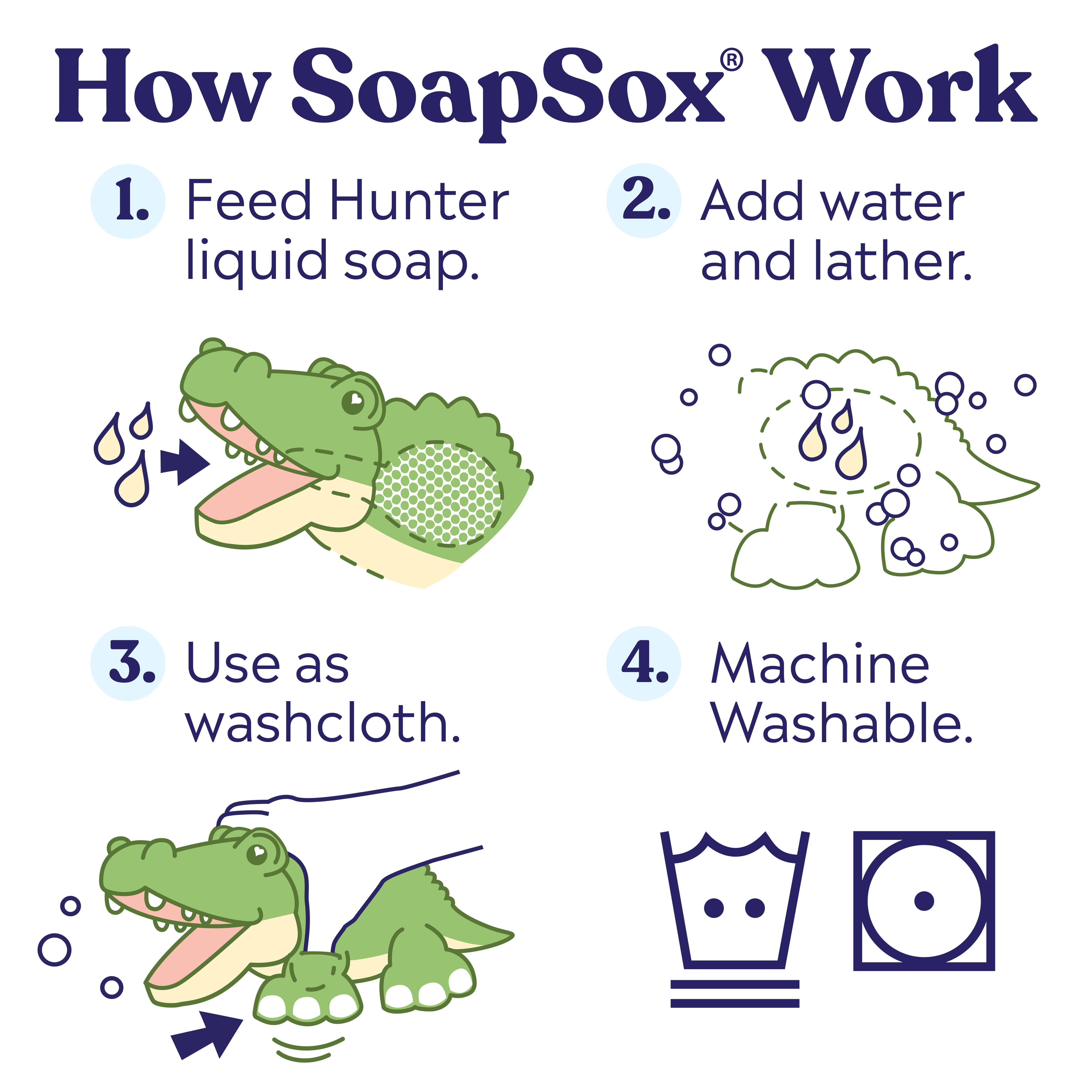 SoapSox - Wholesale Bath Toy - Baby - Hunter the Gator5