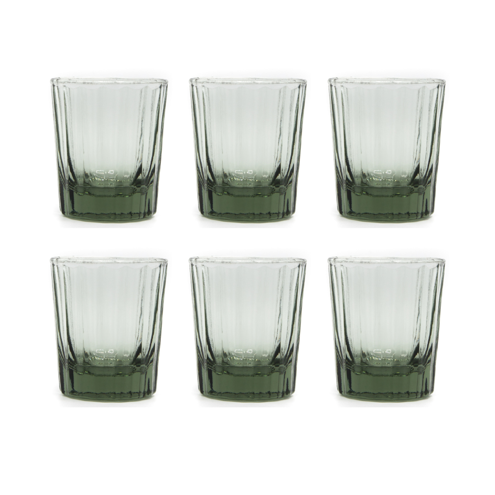 Brût Home and Glassware - Wholesale Cocktail/Liquor Glass - Espresso Glass Reed | 7 CL | smokey green | Espresso cups5