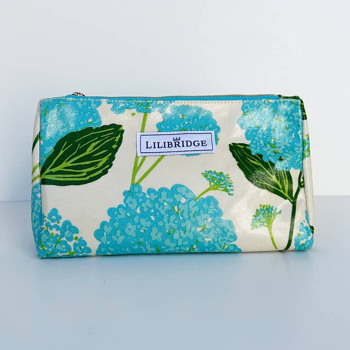 The Makeup Bag, Hydrangea Blue for wholesale by Lilibridge