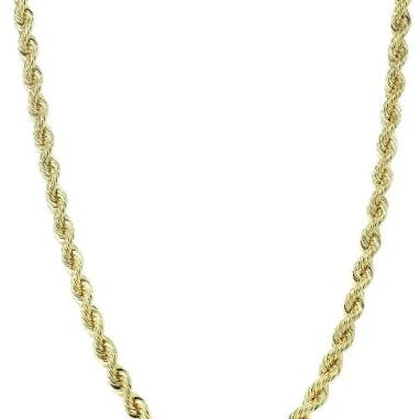 Karrbear - Wholesale Link & Chain Necklace - 14K Solid Yellow Gold Necklace Rope Chain unisex