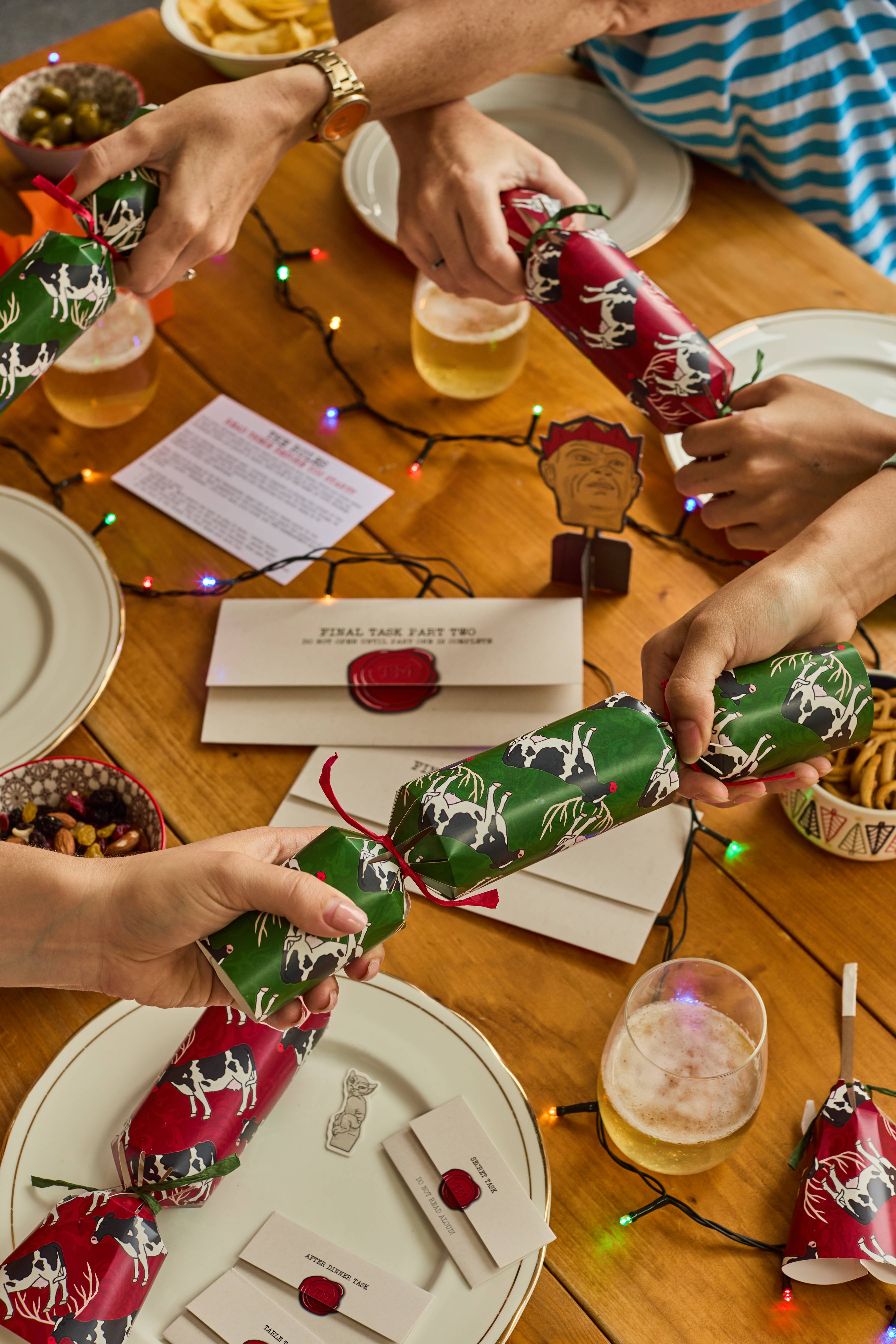 Puzzle Post Games - Wholesale Card Game - Official Taskmaster 2025 Christmas Crackers - Set of 65