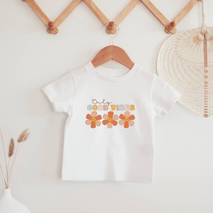 Only Good Vibes Toddler Shirt for wholesale by Petite Star Rising