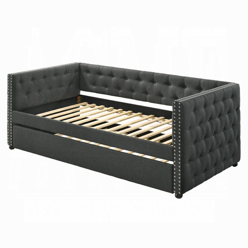 ReForm Creative Home - Wholesale Day Bed - Joy Tufted Daybed w/Trundle - Grey2