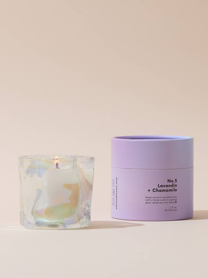 7.2oz. No. 5: Lavandin + Chamomile Candle for wholesale by Choice Blooms