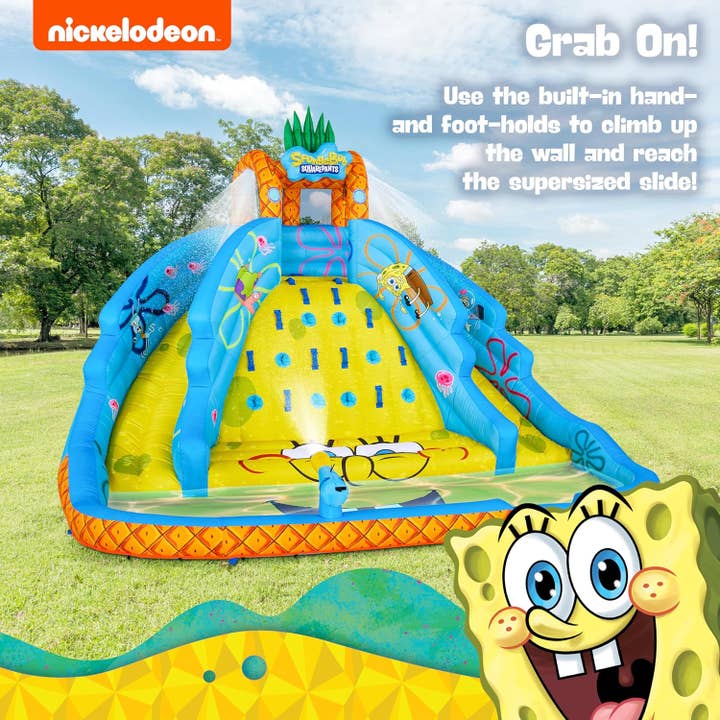 Sunny and Fun – wholesale Uppblåsbara leksaker – SpongeBob Ultra Climber uppblåsbar vattenrutschbana