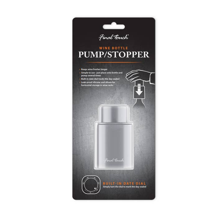 Black Wine Bottle Pump / Stopper - Grey for wholesale on Faire