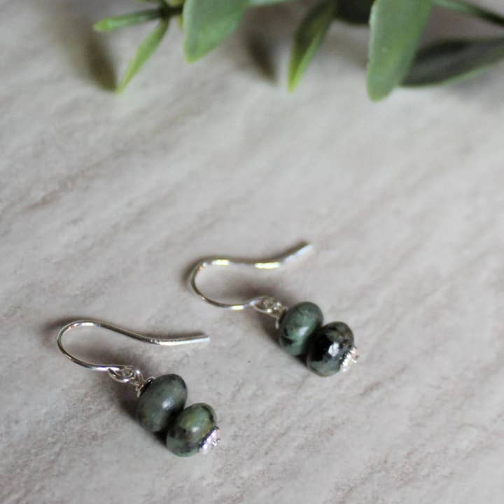 African Turquoise Earrings for wholesale by Woven Stone Co.