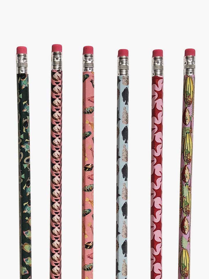 Vintage Fish-Themed Pencils – Set of 6 Unique Designs for wholesale by Artistry Cards