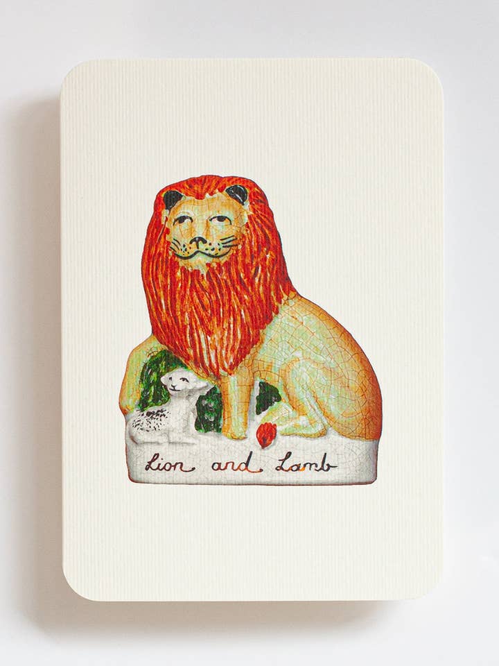 Lion & Lamb Greeting Card | Birthday Card | Luxury Cards for wholesale by Canonbury Press