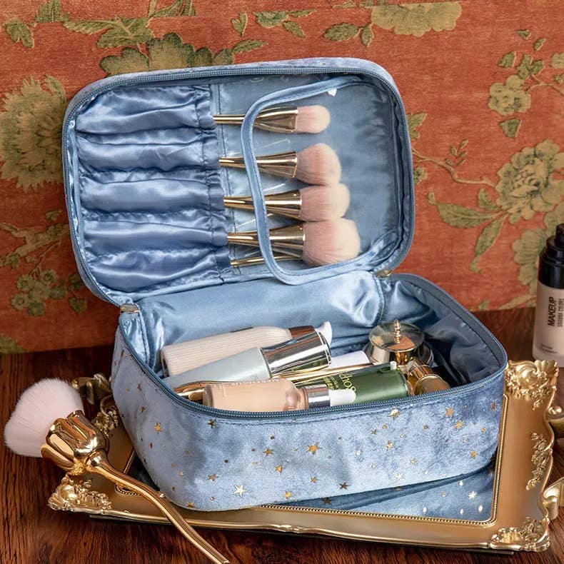 Crave by FW - Vente Trousses de maquillage/cosmétique - Trousse à cosmétiques en velours avec poignée5