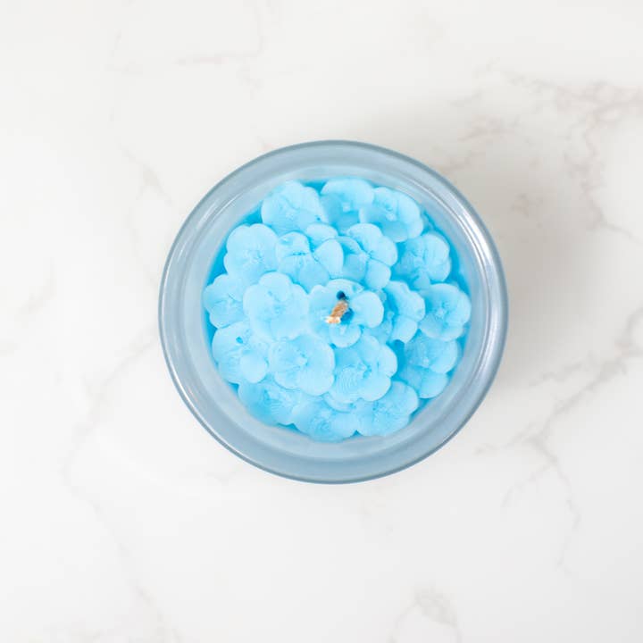 Multifaceted™ Artisan Candles - Wholesale Novelty Candle - Hydrangea Flower Candle, Eco-Friendly Candle, multiple sizes