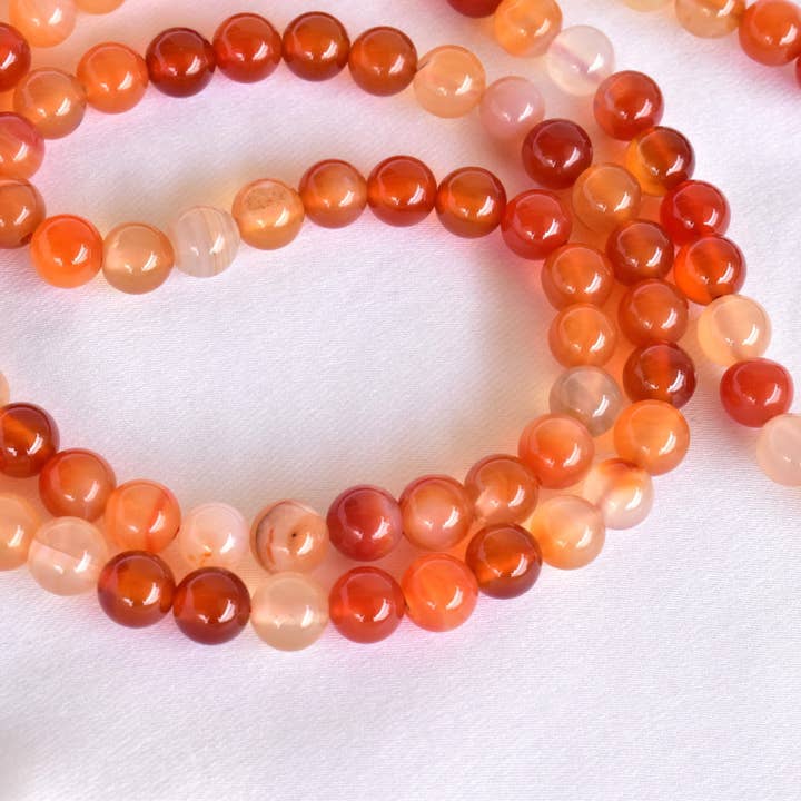 Soothing Crystals - Wholesale Prayer Beads Necklace - Gemstone Mala | Carnelian | 108 Prayer Bead | Jap Mala5