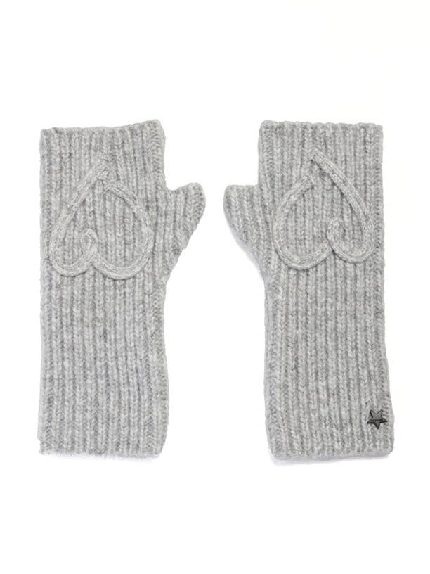 The Grey Embroidered Love Gloves for wholesale by Jocelyn