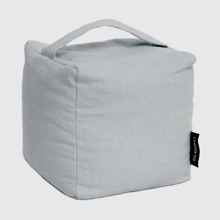 Door Stop Dove Grey Linen for wholesale by Camden Co