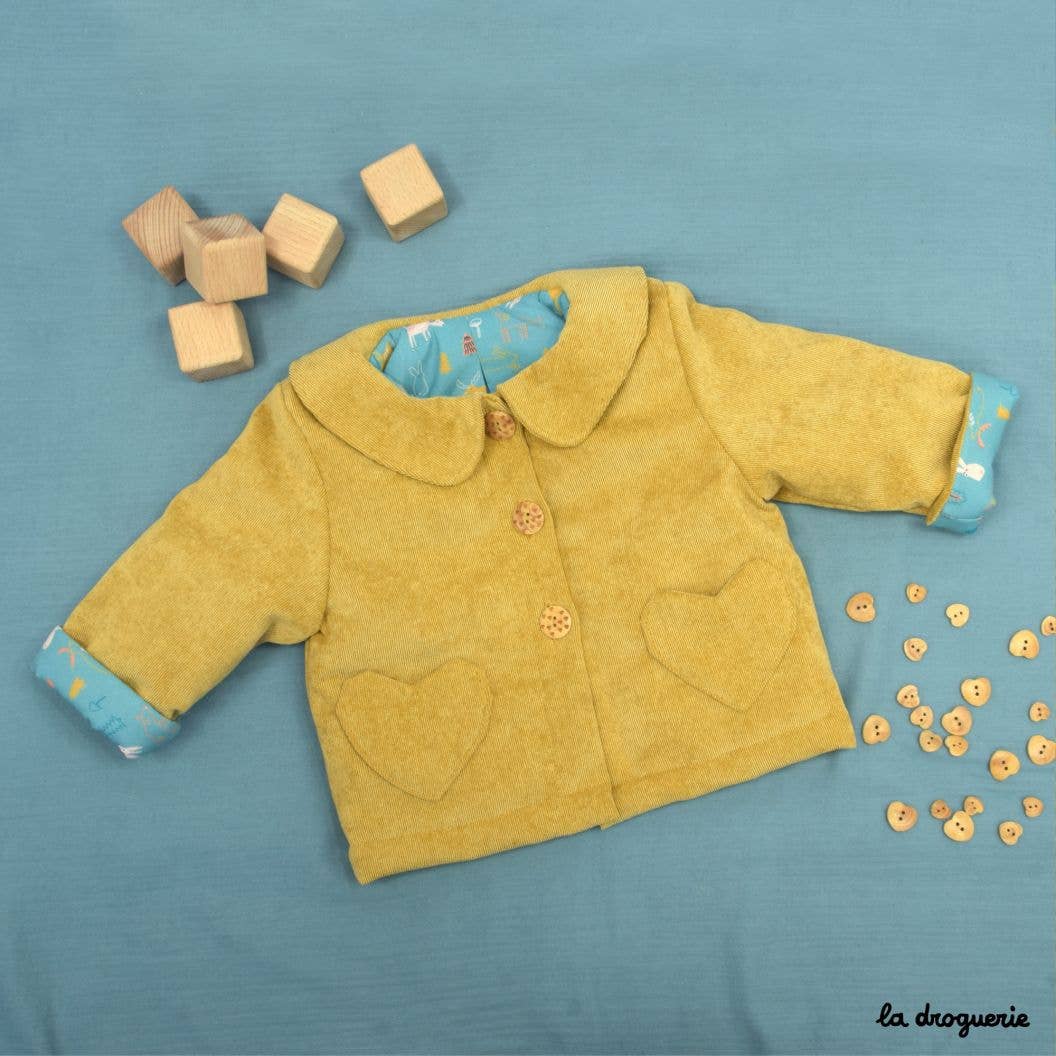 LA DROGUERIE - Venta al por mayor Kits de costura - Patrón de costura del abrigo de bebé "Rue de Caumartin"1