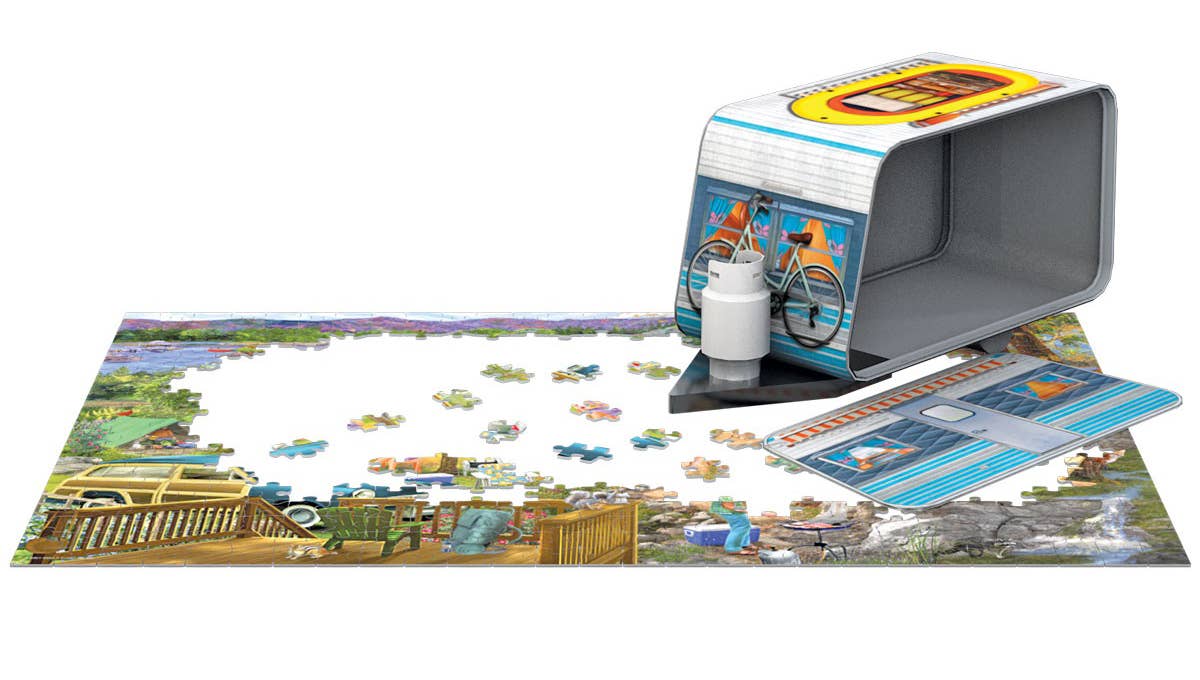 Eurographics Puzzles USA - Wholesale Puzzle - Adult - Camping Trailer Tin2