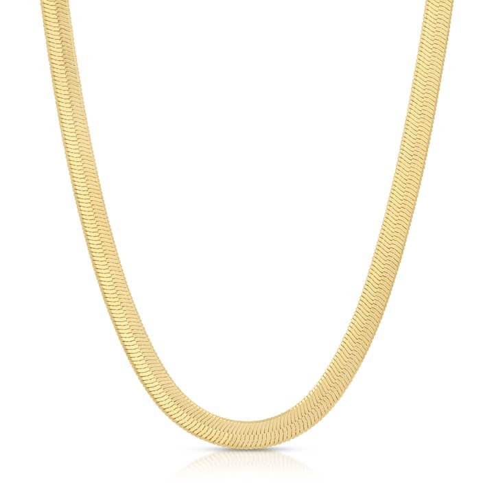 Dicke klassische Fischgrätenhalskette für den Großhandel von Glamrocks Jewelry