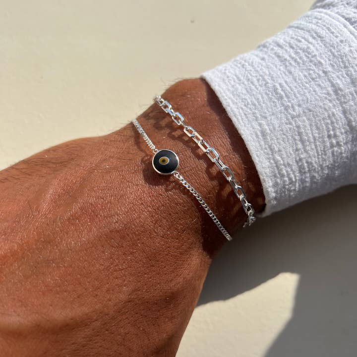 Christina Christi - Wholesale Jewelry - Men's - Men's Bracelet Silver, Evil Eye Bracelet Men, SIlver Chain4