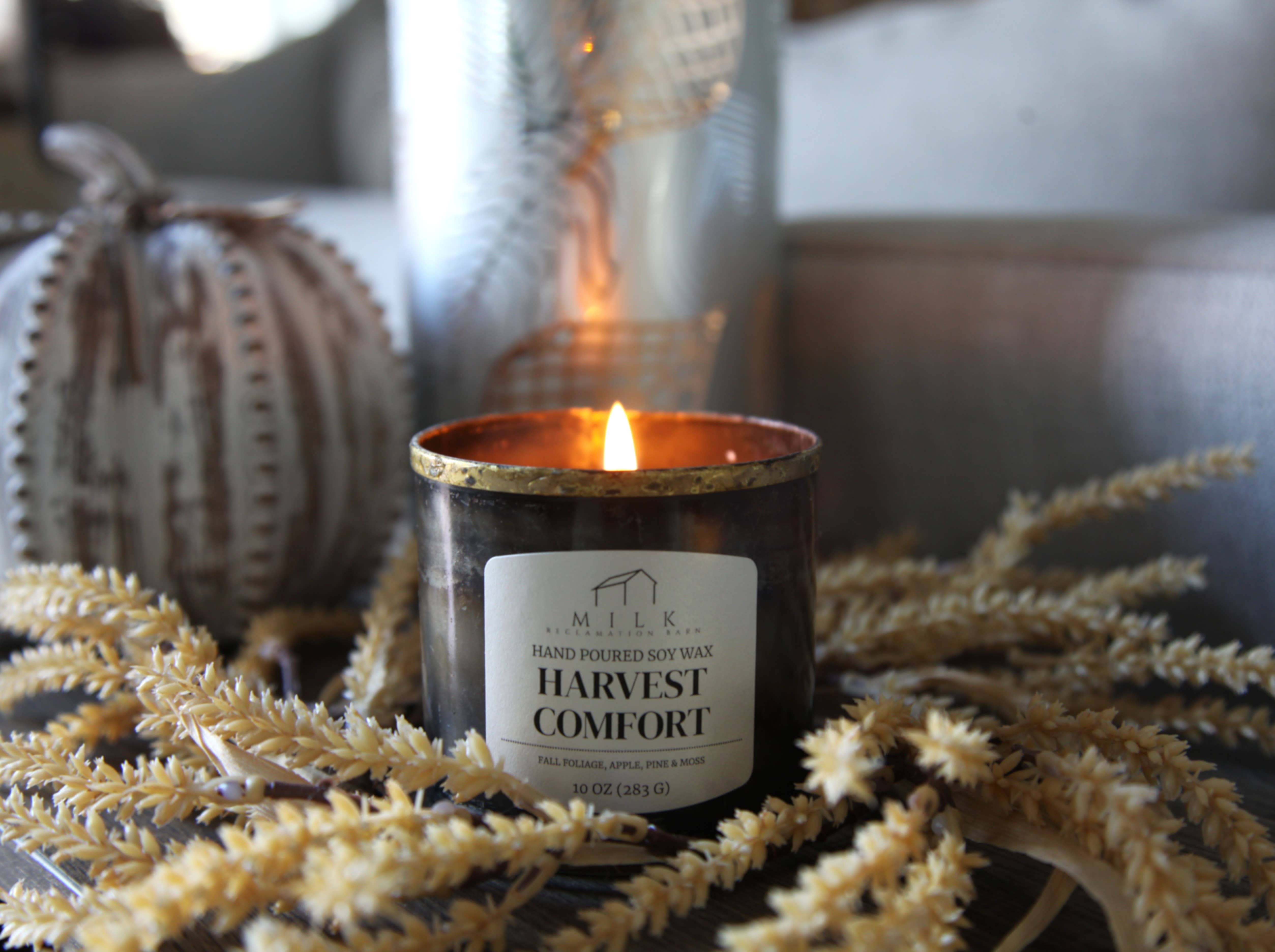 Milk Reclamation Barn - Wholesale Jar/Filled Candle - Rustic Barn Metal Candle - 10 oz8