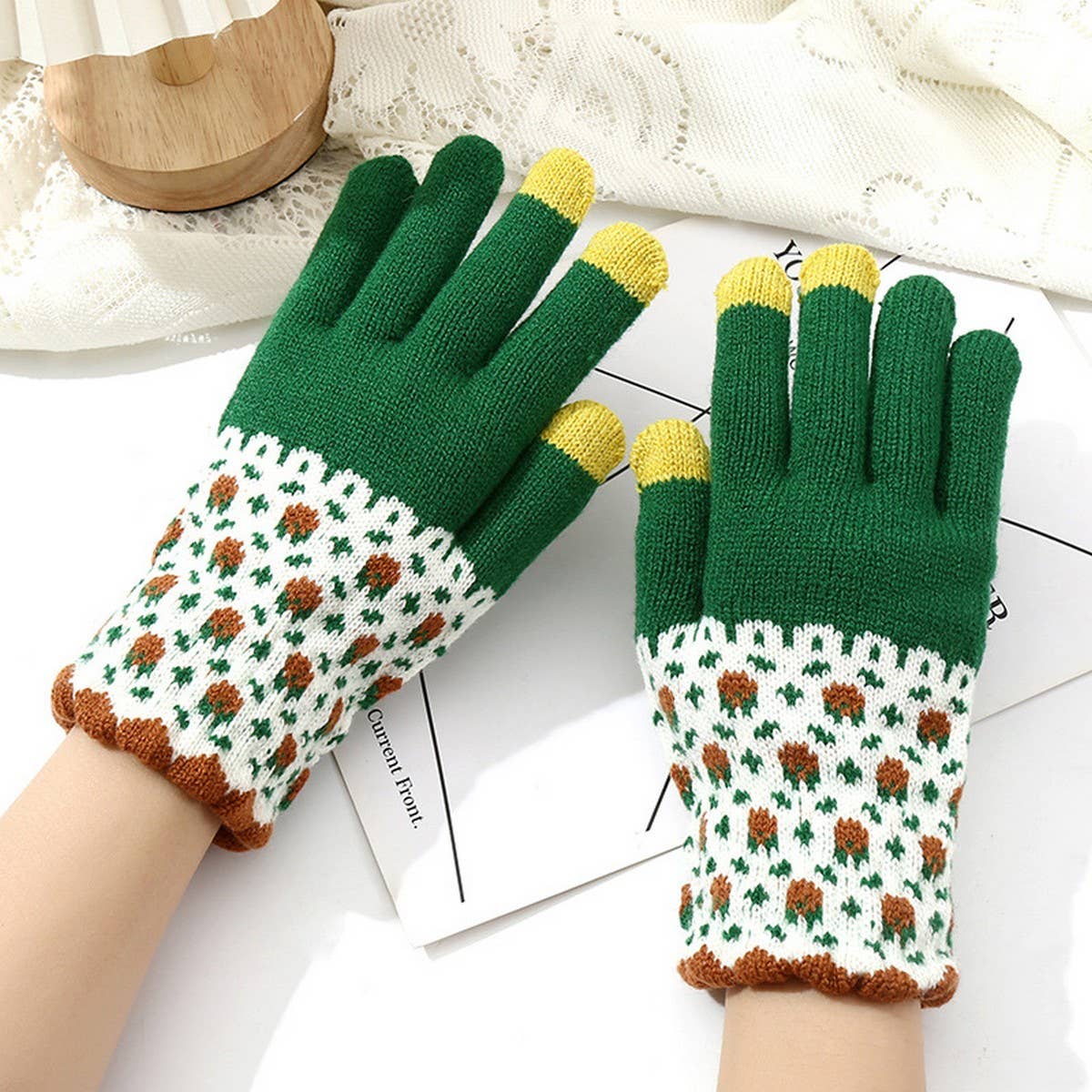 ACCITY - Wholesale Gloves - Unisex - Cute Knit Gloves for Women – Touchscreen Warm_CWAG014717