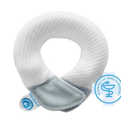 Medibino baby hovedbeskyttelse hvid/grå | Materiale: Tencel for engroshandel hos Medibino