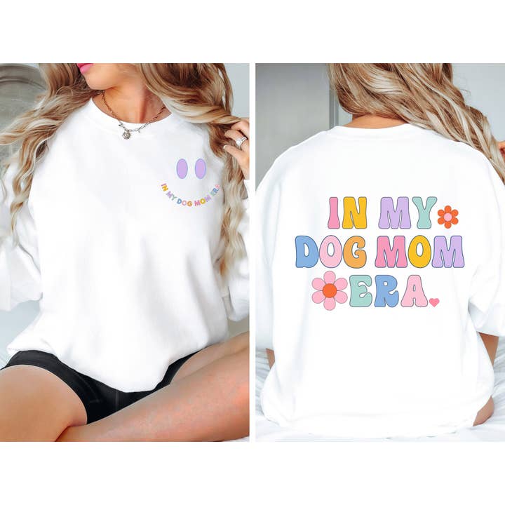 In My Dog Mom Era, Retro Dog Mom Sweatshirt, Groovy Dog Mom for wholesale by Dog Mom Apparel