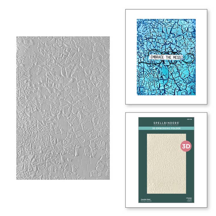 Crackle Paint 3D Embossing Folder from the Beautifully Imperfect Collection for wholesale by Hero Arts + Spellbinders Wholesale