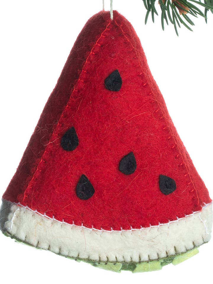 Watermelon Slice Ornament for wholesale by Silk Road Bazaar