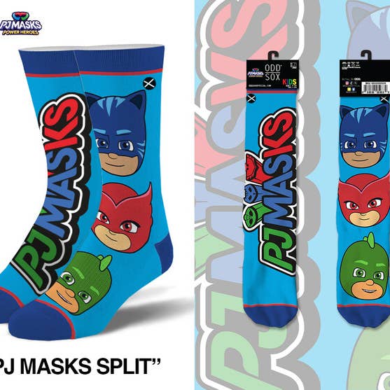 Odd Sox - Wholesale Socks - Kids - PJ Masks Split - Kids 7-10