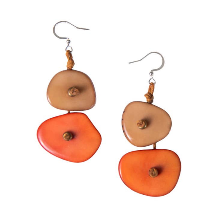 Organic Tagua Jewelry - Vente Boucles d'oreilles pendantes - Boucles d'oreilles Luisa0