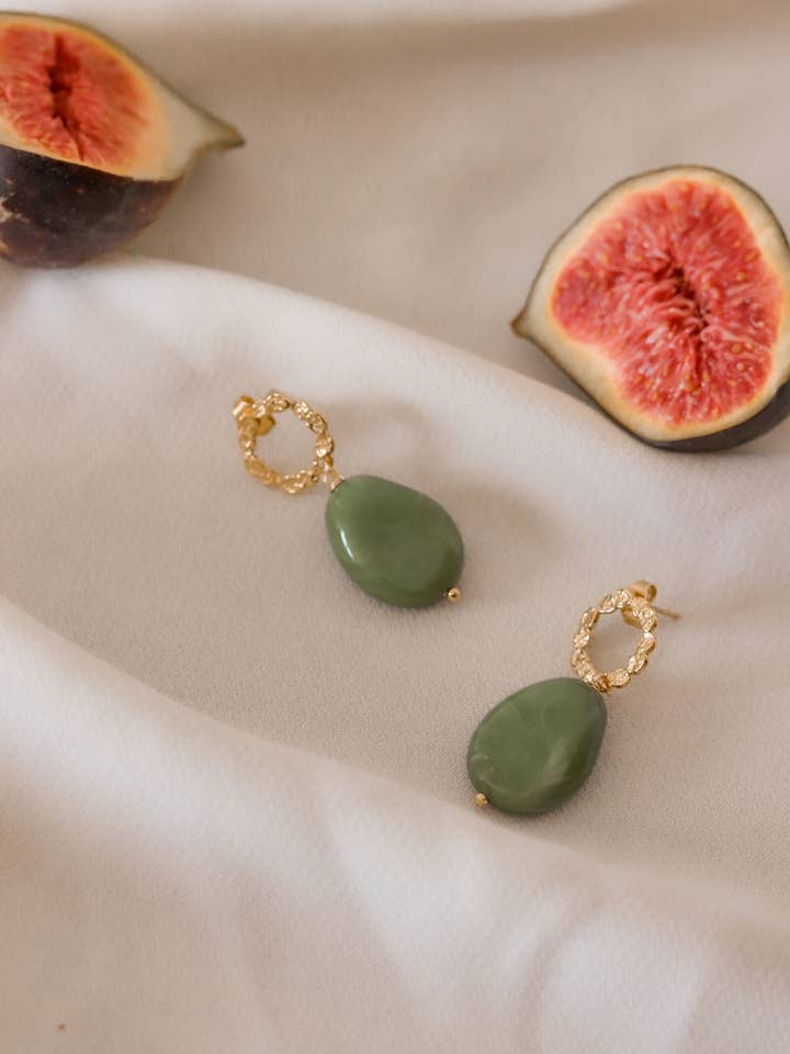 Monique grüne Ohrringe für den Großhandel von Les impatientes