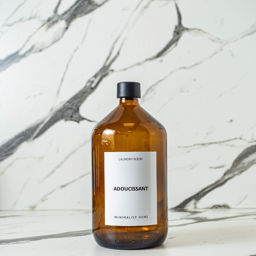 The Minimalist Home – Großhandel Seifenspender – Bernsteinfarbene Glasflasche für Waschmittel oder Weichspüler – 1 Liter1