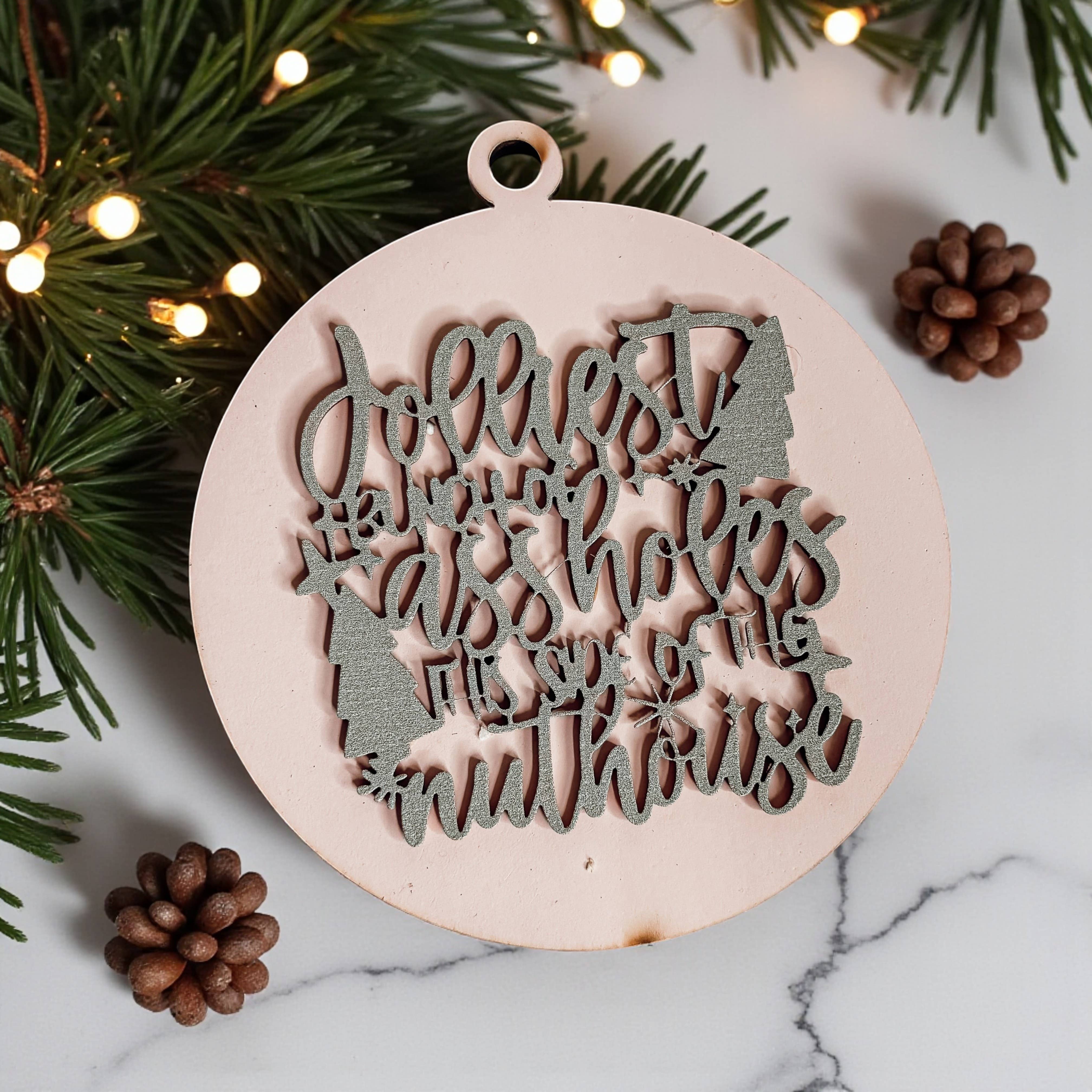 Gia Roma - Wholesale Ornament - Hanging Christmas Decor + Handmade Wooden Ornament Funny141