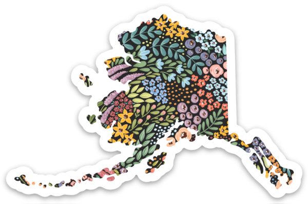 Elyse Breanne Design - Wholesale Sticker - Alaska State Floral Sticker 3.5x2.25in0