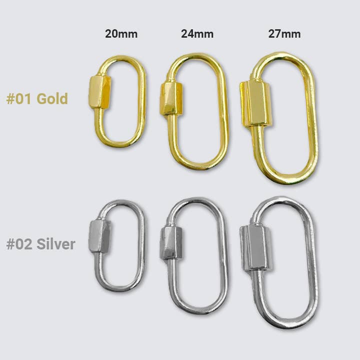 Oval Carabiner Gold Filled Clasp, Necklace Clasp, CL416 for wholesale by Beads Creation