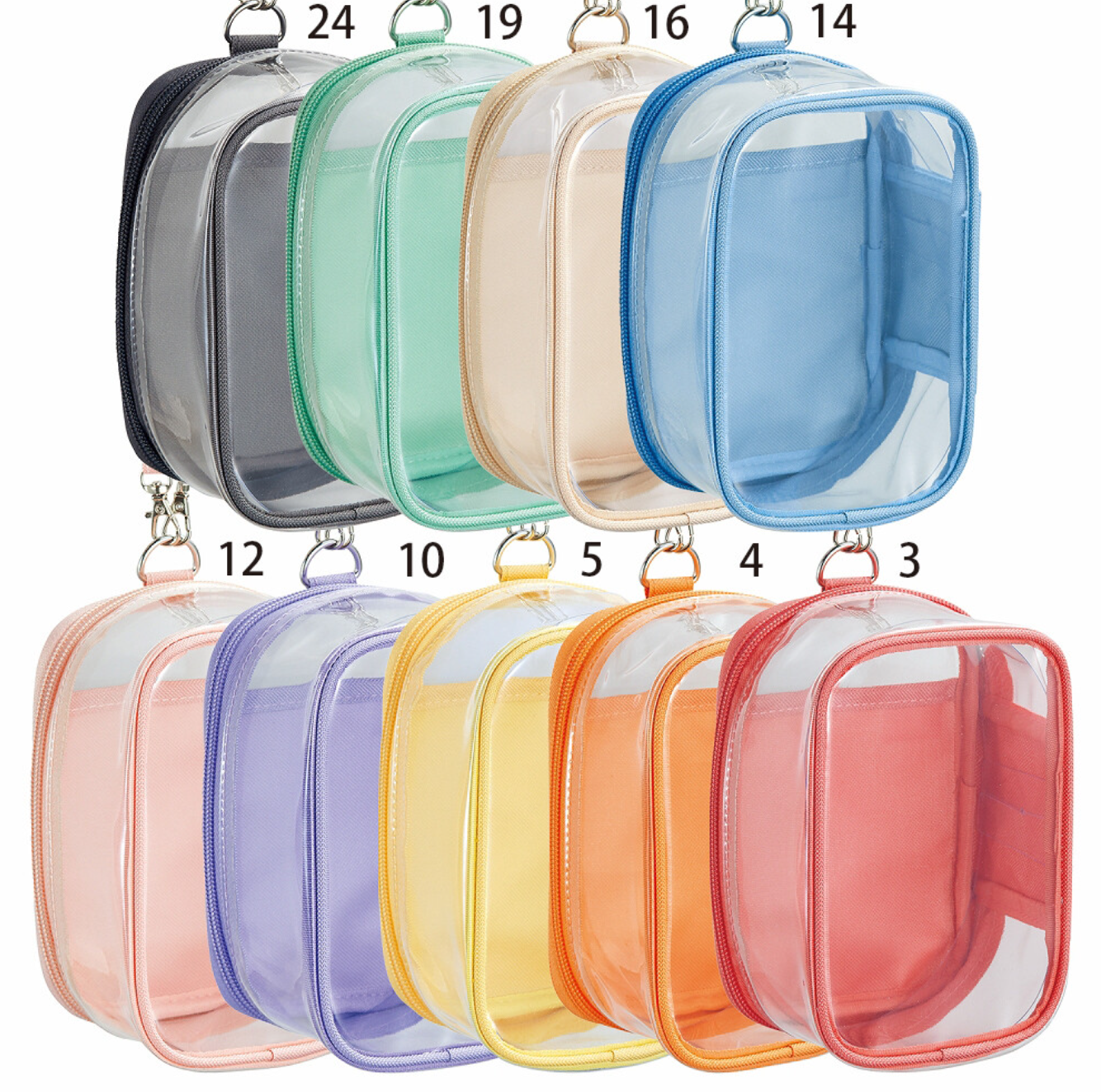 「FUNJI」In Japan - Venta al por mayor Estuche para lápices - Caja de Peluche Oshikatsu | Bolsa de Decoración Transparente con Correa0