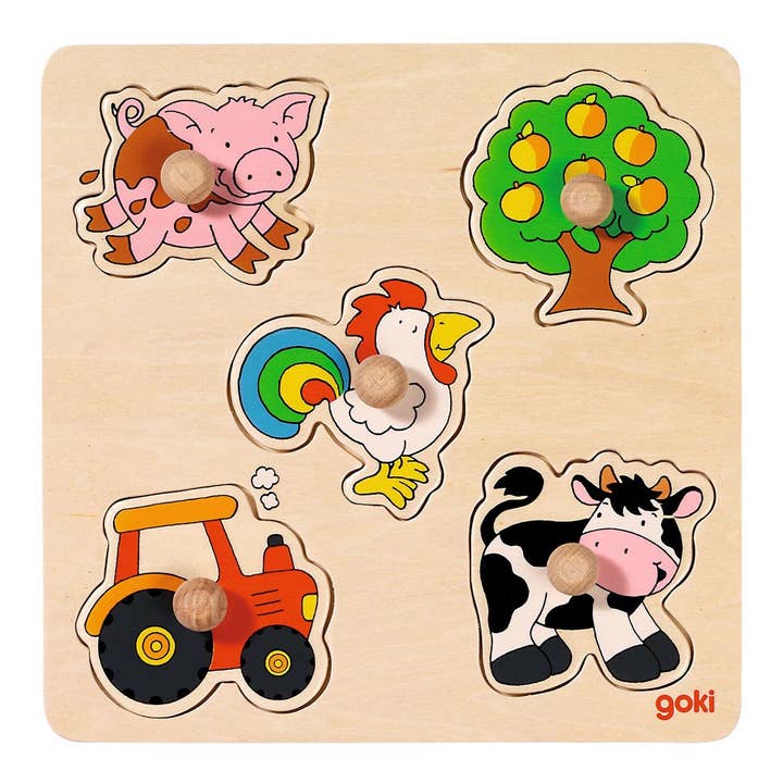 Goki America - Wholesale Puzzle - Kids - Lift-out puzzle - In the countryside, Goki Essentials