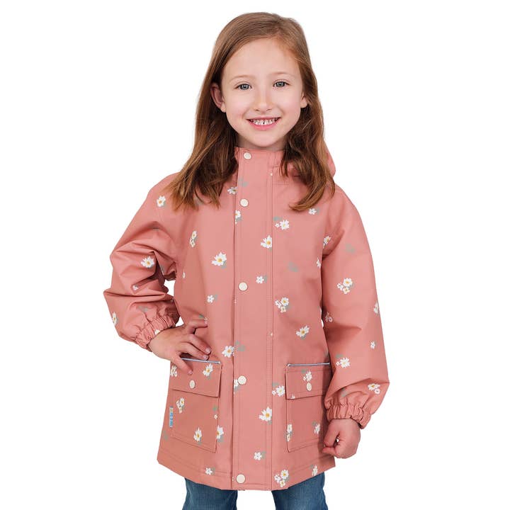 Fleur d'abricot | Veste imperméable confortable et sèche pour la vente par Jan & Jul