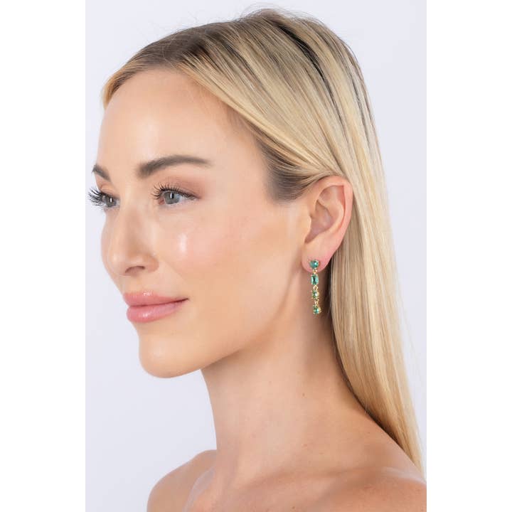 Eye Candy Los Angeles - Wholesale Dangle Earrings - Martina Green Drop Earrings1
