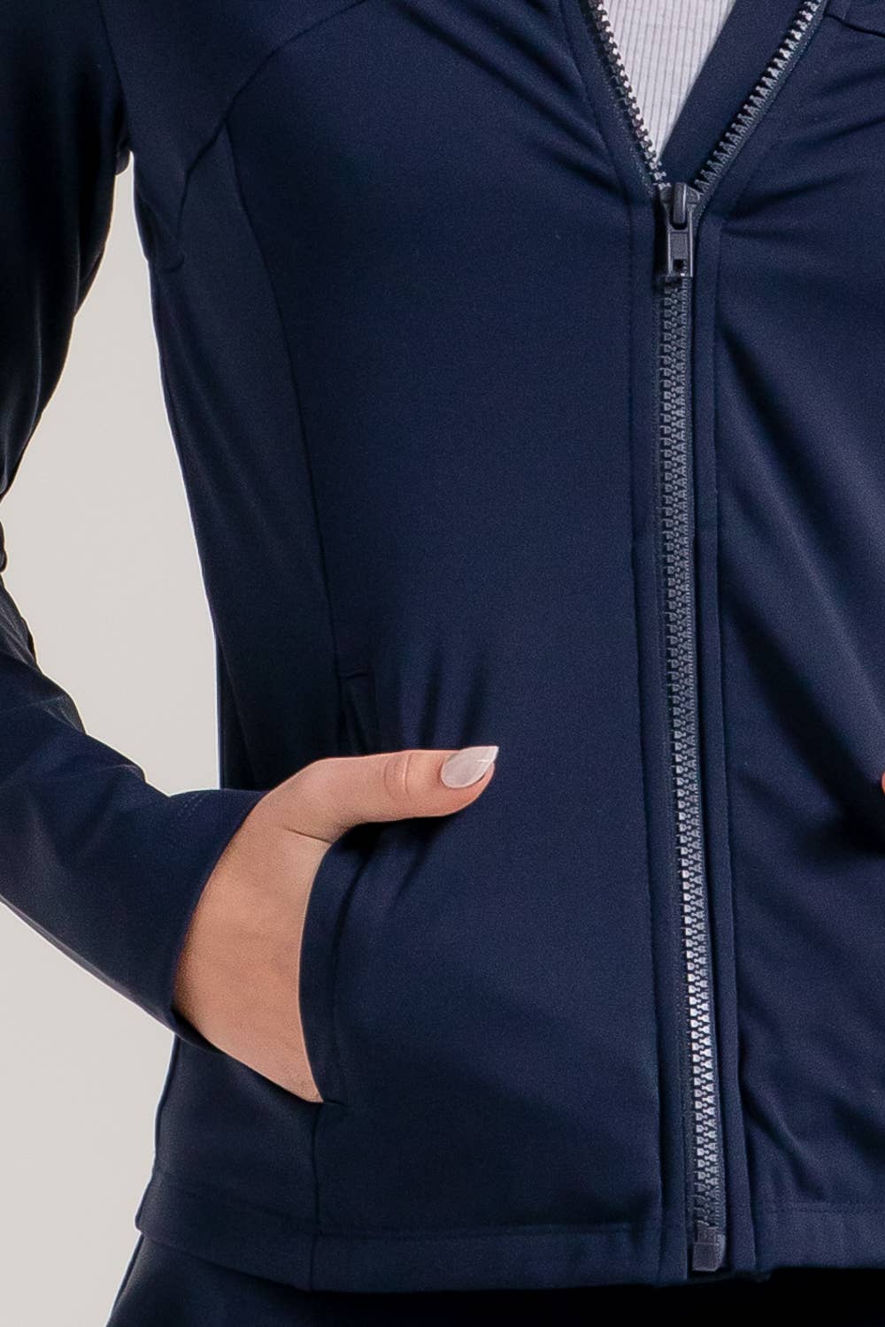 Active Basic | Active USA - Wholesale Athletic Jacket - Women's - Long Sleeve Mock Neck Seam Detail Workout Jacket21