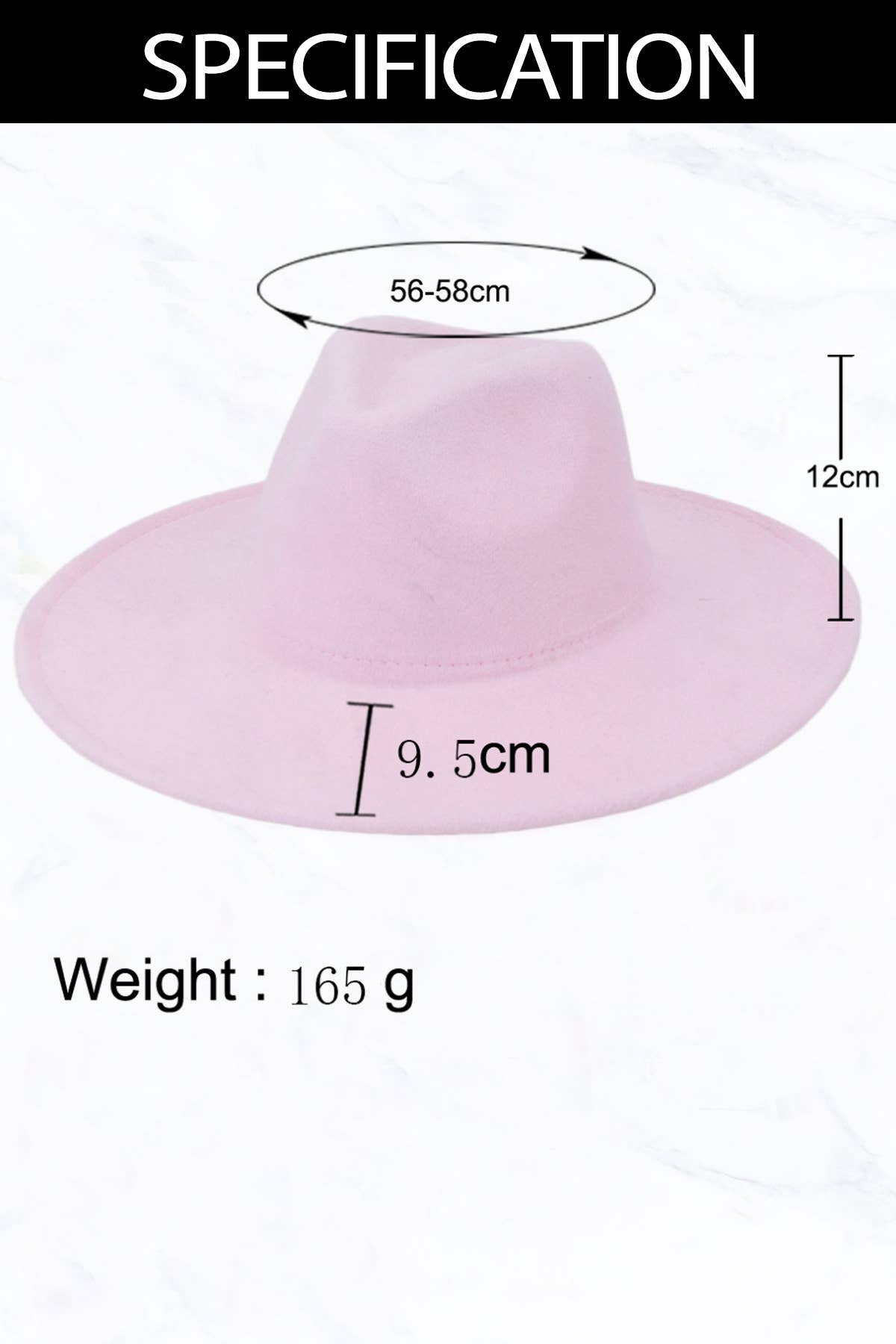 Suzie Q USA – wholesale Fedora - Dam – Stor brätte persika hjärta topp Jazz hatt15
