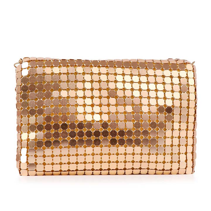 Handbag Express - Wholesale Clutch Bag - Women's - Metal Mesh Front Flap Evening Bag