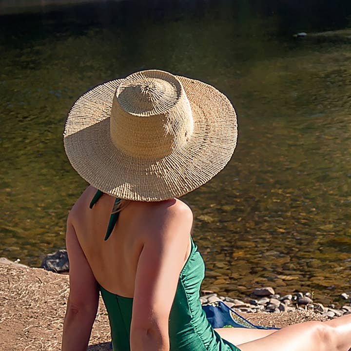 Swahili | AFRICAN MODERN - Wholesale Straw Hat - Women's - Ghanaian Plain Straw Sun Hat3