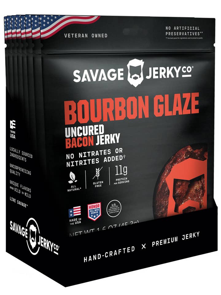 Bourbon Glaze 8ct for wholesale by Savage Jerky