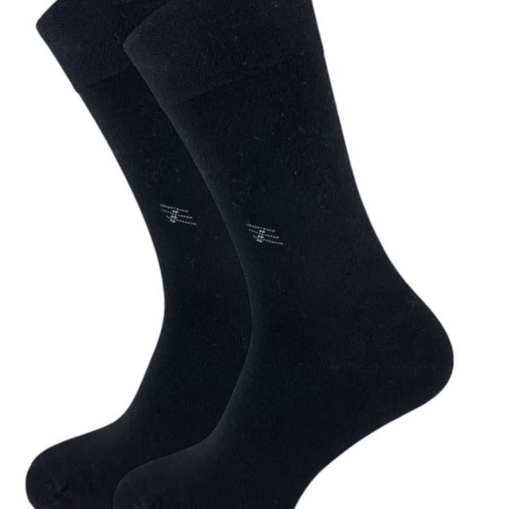 La Pèra – wholesale Strumpor - Herr – Mäns klassiska bambusockor Set med 3 par - Svart Plain