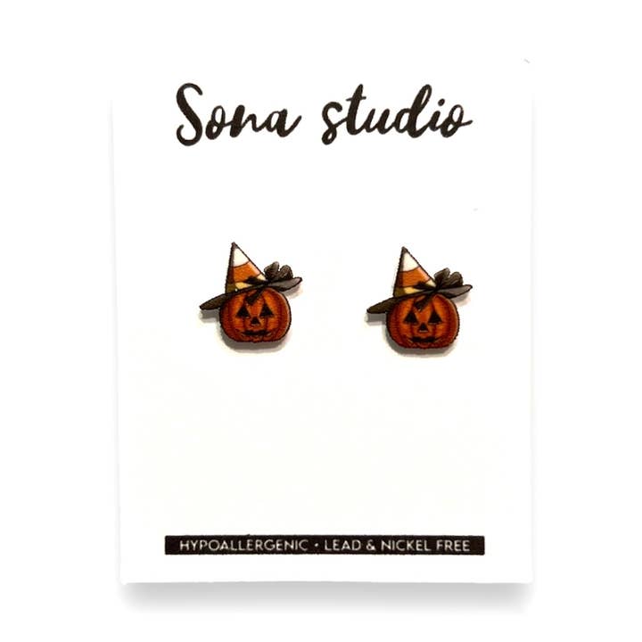 Pendientes Bruja Calabaza para venta al por mayor de Sona Studio