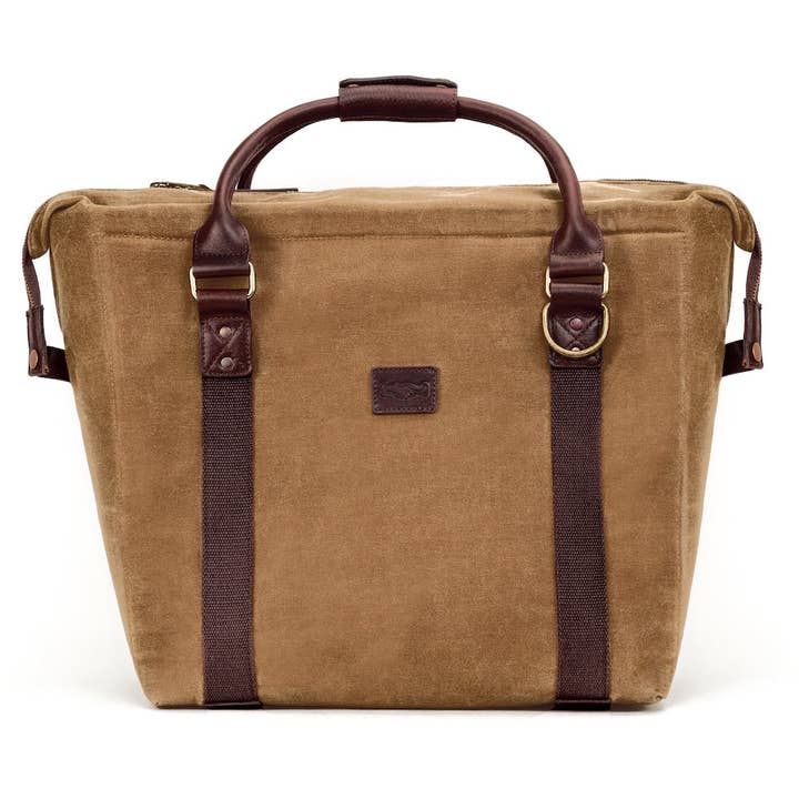 Mission Mercantile Leather Goods - Wholesale Cooler/Cooler Bag - White Wing Waxed Canvas Large Cooler
