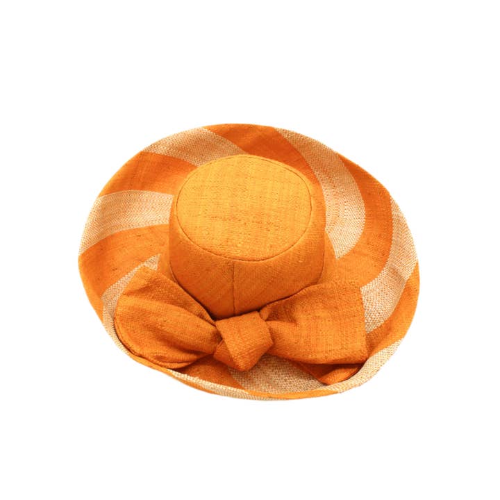 Shebobo - Wholesale Straw Hat - Women's - Audrey 5" & 7" Wide Brim Big Bow Stripe Straw Sun Hats15