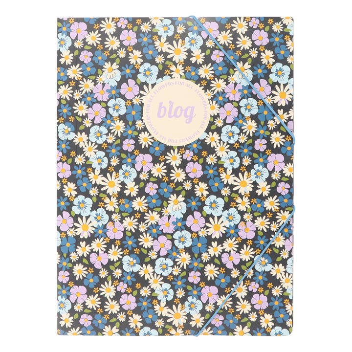 Ancor - Wholesale Folders - Elastofolder Folio 3-flap Elastics B'log Flowers