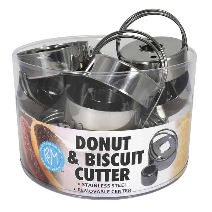 R&M International - Wholesale Cookie Cutter - Donut & Biscuit Cutter Stainless Steel Bucket /121